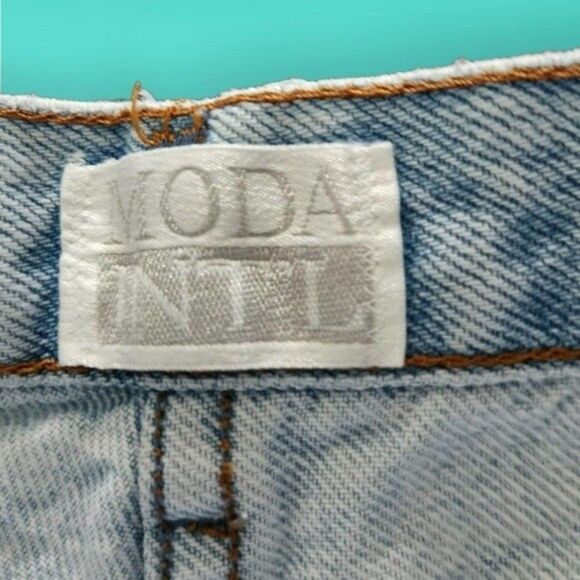 Y2K Moda Int'l the London Jean Cutoff Frayed Distressed Shorts 80s 90s - Sz 10 - Picture 4 of 9